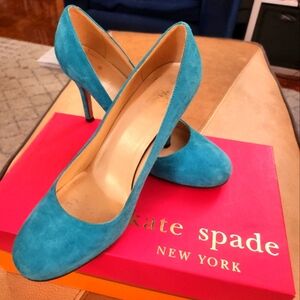Kate Spade size 7.5 teal heels